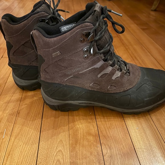 Merrell Other - Merrell Men's Moab Waterproof Insulated Winter Boots‎ Espresso Size 9 Warm